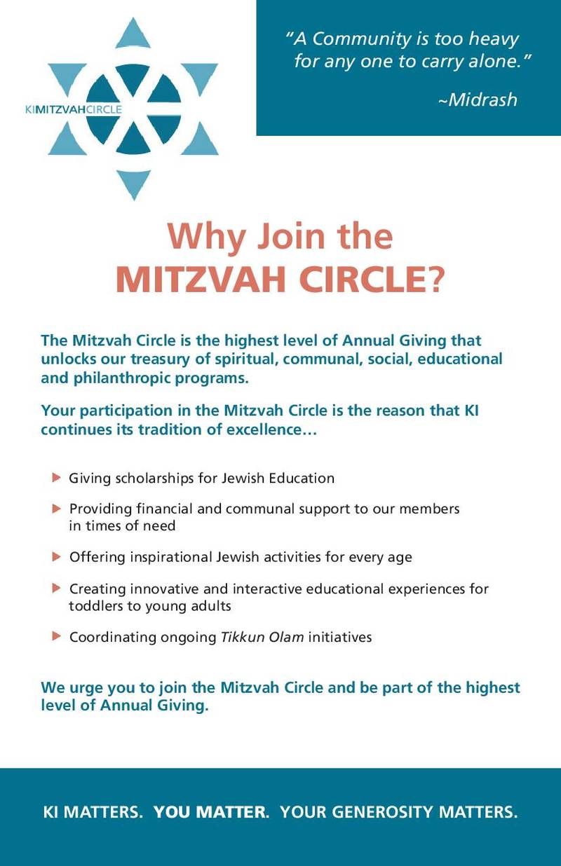 Link to graphic displaying reasons to join Mitzvah Circle